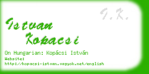 istvan kopacsi business card